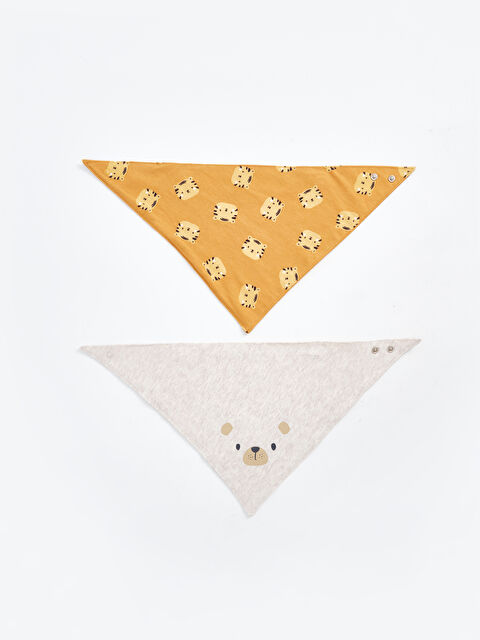 LCW baby Baskılı Erkek Bebek Mama Önlüğü 2'li