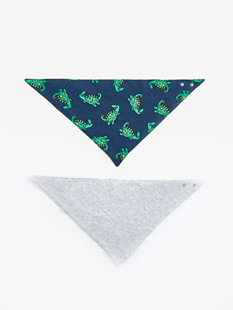 LCW baby Printed Baby Boys' Bib 2 Pack - S4AL80Z1-LSF