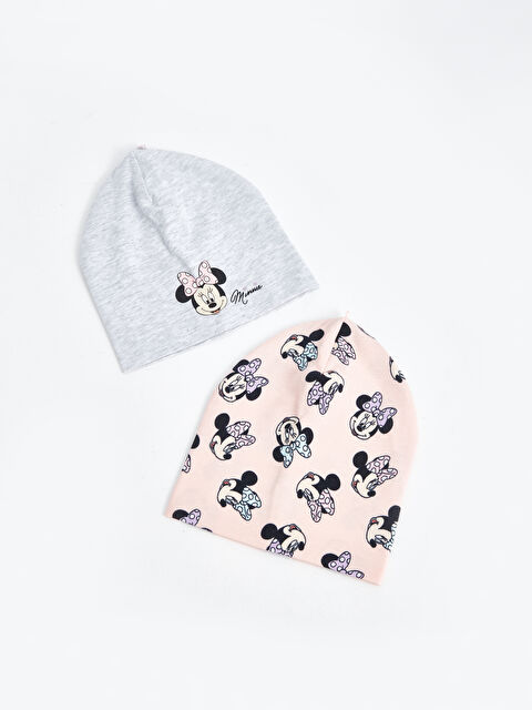 LCW baby Minnie Mouse Baskılı Kız Bebek Bere 2'li - S4AN12Z1-847