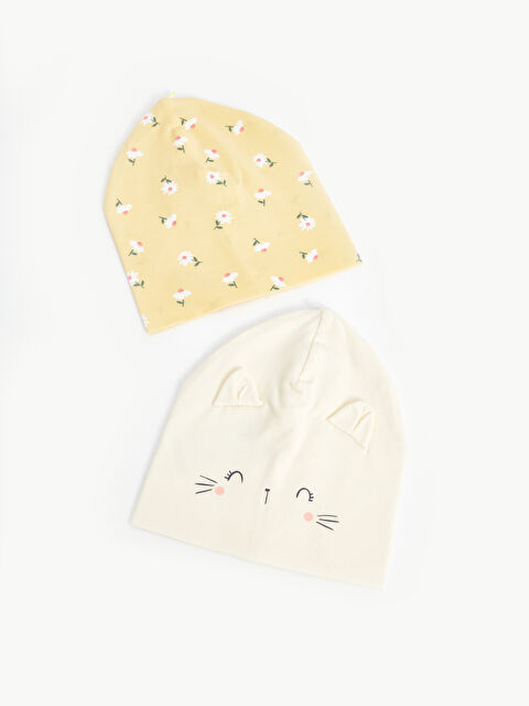 LCW baby Baskılı Kız Bebek Bere 2'li - S4AN14Z1-FDL