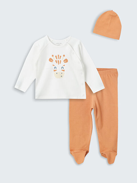 LCW baby Crew Neck Baby Girls' 3-Piece Set - S4AN44Z1-FDU