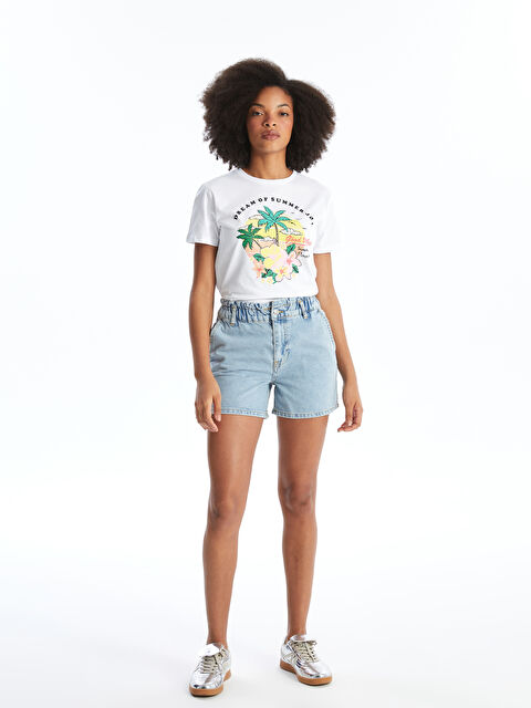 XSIDE Yüksek Bel Standart Fit Kadın Jean Şort - S4AN88Z8-S54