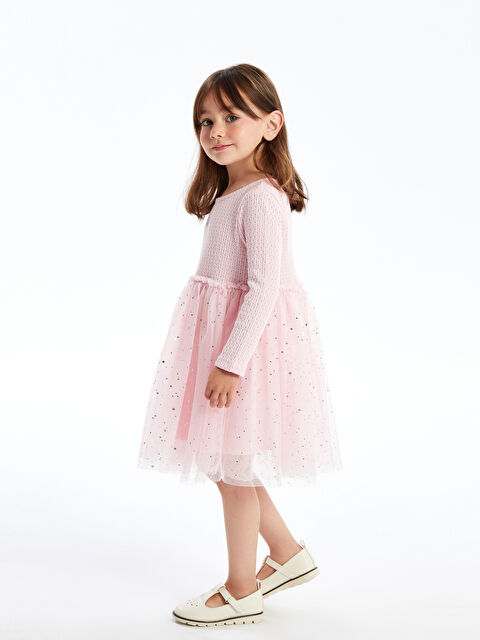 LCW Kids فستان وردى فتاة - S4AO59Z1-FVB
