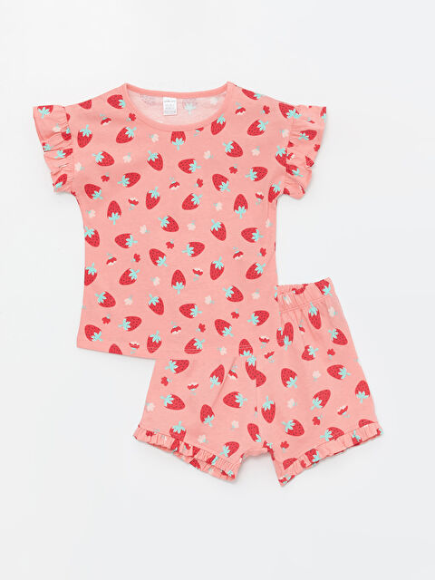 LCW baby طقم بيجامة شورت للبنات الرضع - S4AP63Z1-LT4