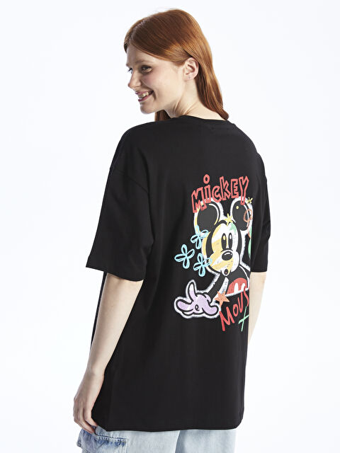 XSIDE Crew Neck Mickey Mouse Printed Short Sleeve Women's T-Shirt - S4AP99Z8-CVL