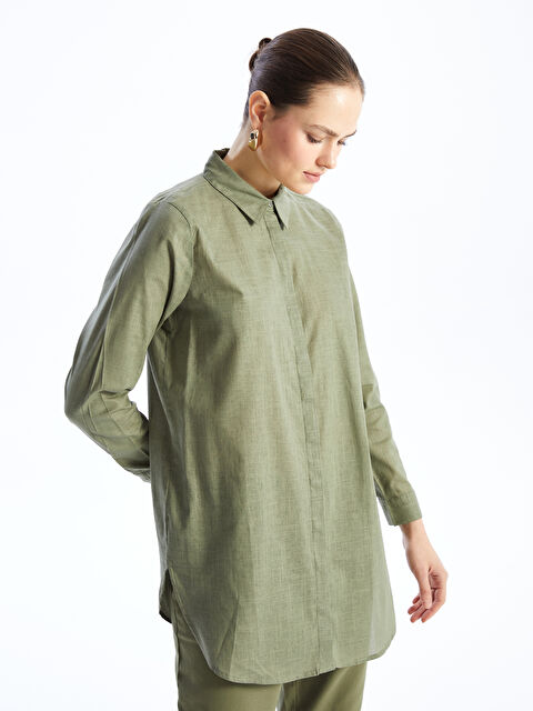 LCW Modest Plain Long Sleeve Women's Shirt Tunic - S4AQ60Z8-GUY