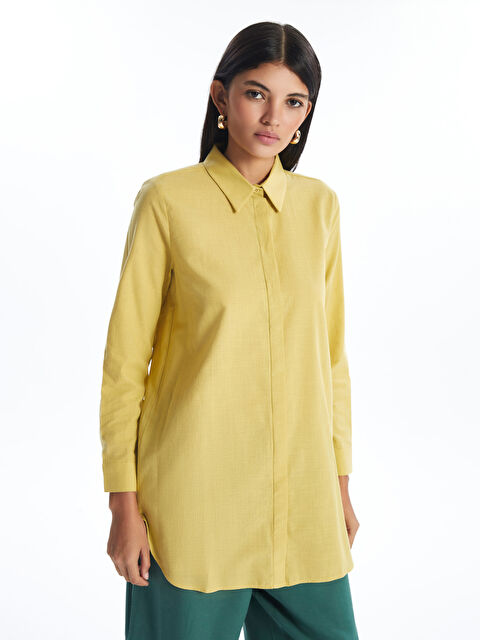 LCW Modest Plain Long Sleeve Women's Shirt Tunic - S4AQ60Z8-VKX