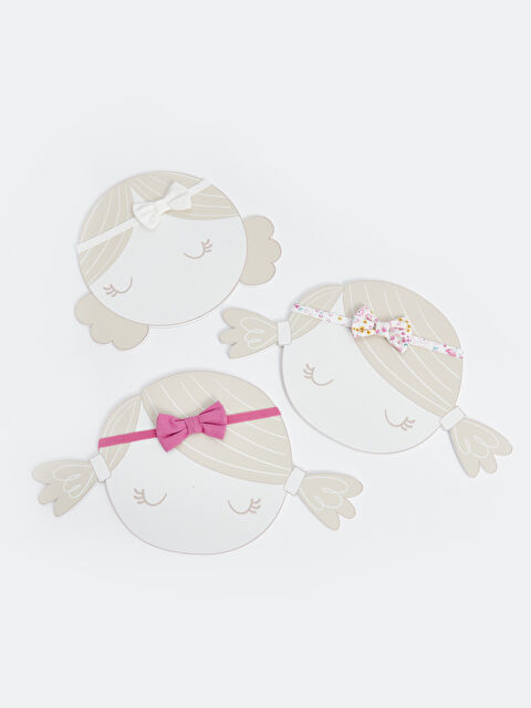 KANZ Fiyonk Detaylı Kız Bebek Saç Bandı 3'lü - S4AR27Z1-FDU