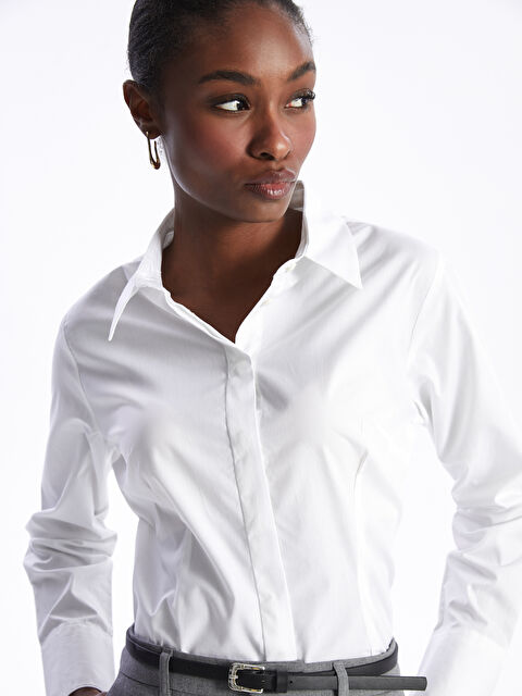 LCW Vision Plain Long Sleeve Women's Shirt - S4AS64Z8-Q6K