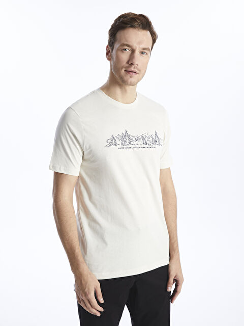 SOUTHBLUE Crew Neck Short Sleeve Printed Combed Cotton Men's T-shirt - S4AS72Z8-SGT