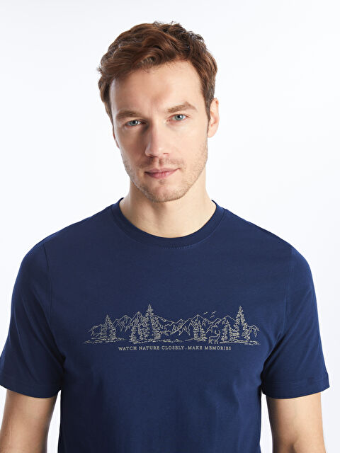 SOUTHBLUE Bisiklet Yaka Kısa Kollu Baskılı Penye Erkek Tişört - S4AS72Z8-SP7