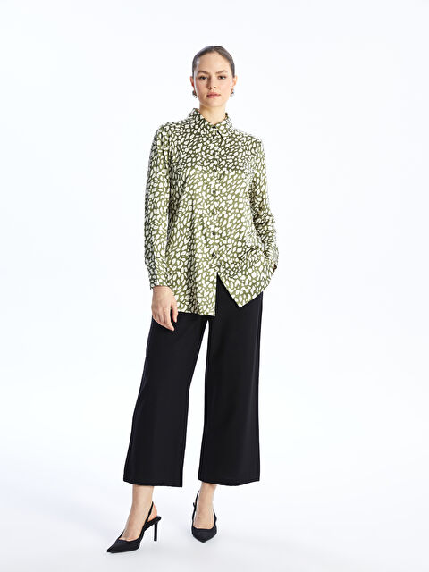 LCW Modest Elasticated Waist Women's Palazzo Trousers - S4AU69Z8-RQL