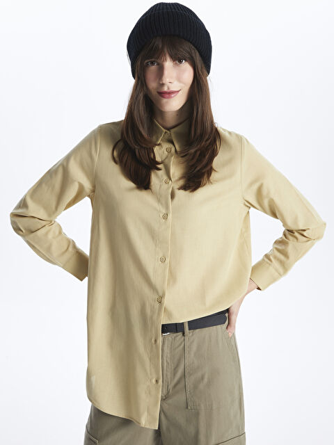 LCW Modest Plain Long Sleeve Women's Shirt Tunic - S4AU78Z8-GC0