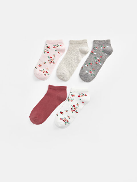 LCW DREAM Çiçekli Kadın Patik Çorap 5'li - S4BB07Z8-FSA