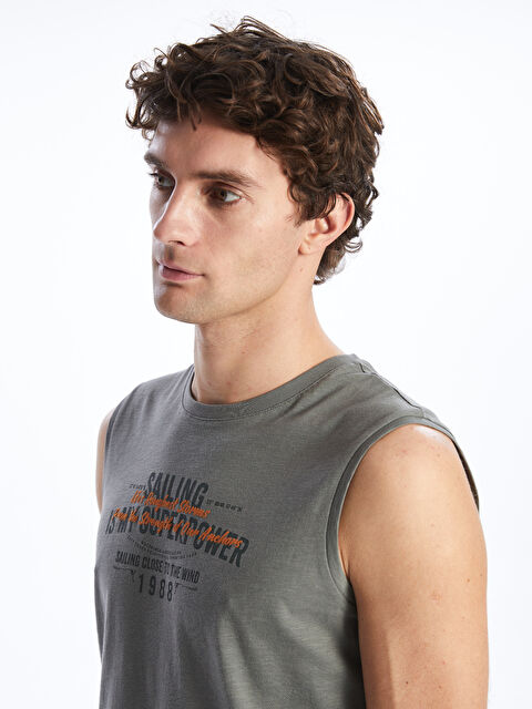 LCWAIKIKI Classic Crew Neck Printed Jersey Men's Sleeveless T-Shirt - S4BB69Z8-P5X