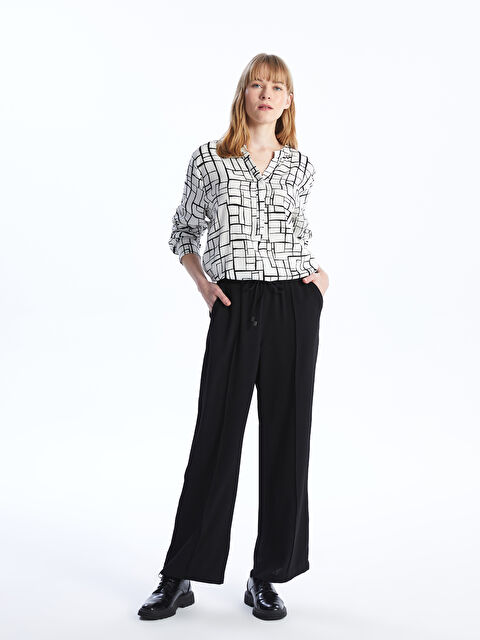 LCWAIKIKI Classic Elasticated Waist Relaxed Fit Women's Trousers - S4BD17Z8-CVL