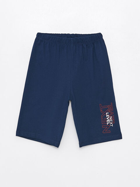 LCW Kids Beli Lastikli Baskılı Erkek Çocuk Pijama Şort - S4BE70Z4-JC7