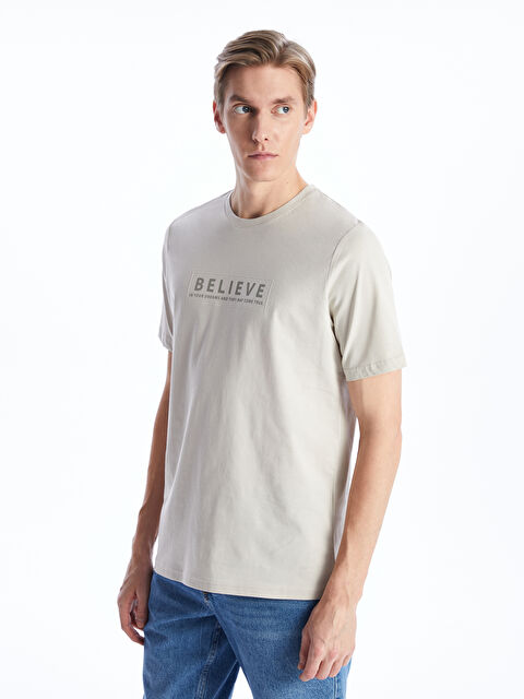 SOUTHBLUE T-shirt pour hommes en coton peigné imprimé à manches courtes et col rond - S4BF34Z8-SZT