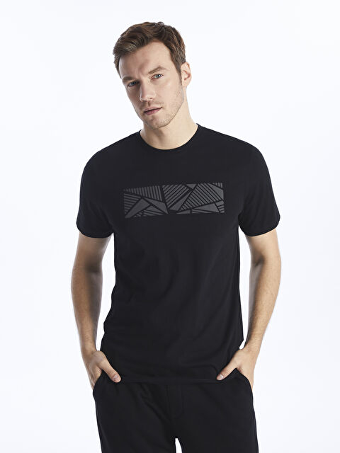 SOUTHBLUE Crew Neck Short Sleeve Printed Combed Cotton Men's T-shirt - S4BF98Z8-CVL