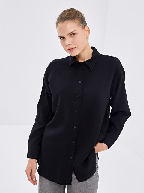 LCW Modest Oversize Kadın Gömlek Tunik - S4BG22Z8-CVL