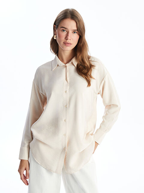 LCW Modest Oversize Kadın Gömlek Tunik - S4BG22Z8-Q31