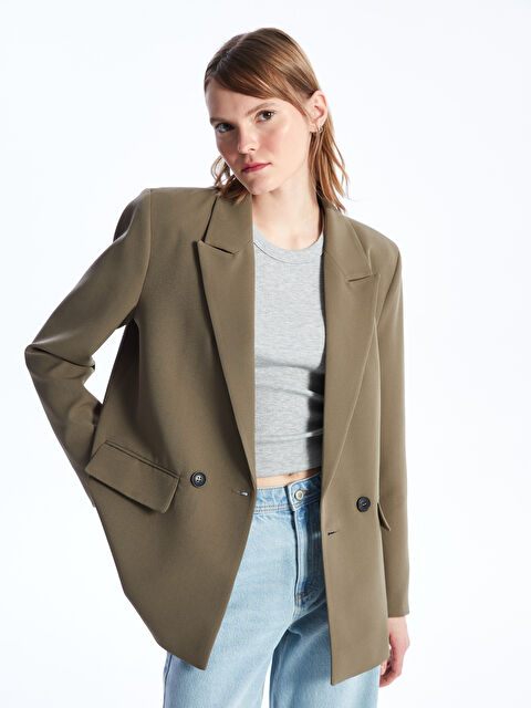 LCW Vision Düz Uzun Kollu Kadın Blazer Ceket - S4BH50Z8-YGA