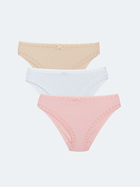 LCW DREAM Plain Bikini Knickers 3-Pack - S4BH94Z8-QX8
