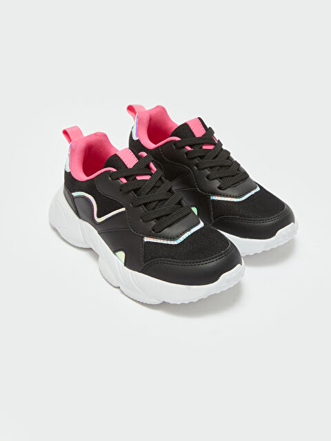 LCW STEPS Отпечатани Маратонки За Момичета С Връзки - S4BJ38Z4-RQL