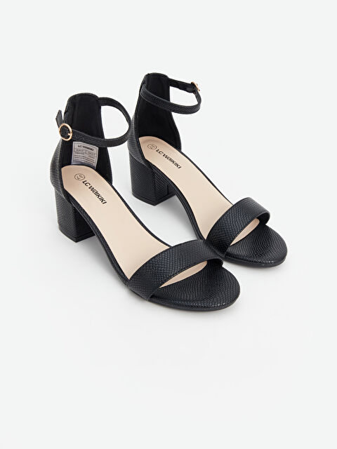 LCW STEPS Single Strap Ankle Buckle Women's High Heels - S4BK45Z8-HUC