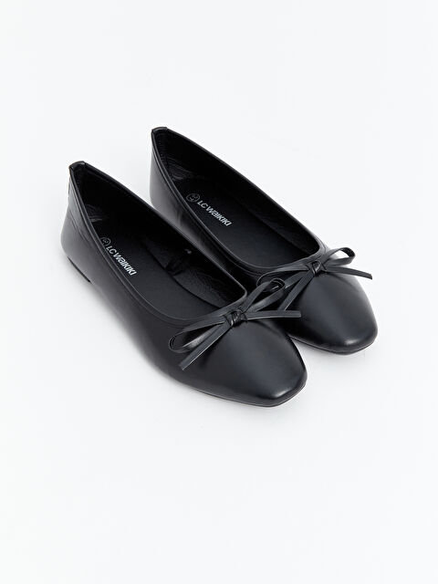 LCW STEPS حذاء باليه مسطح مزين بعقدة للسيدات - S4BK90Z8-HUC
