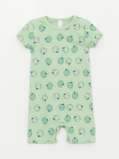 LCW ECO Crew Neck Printed Baby Boys' Jumpsuit - S4BM06Z1-LRF