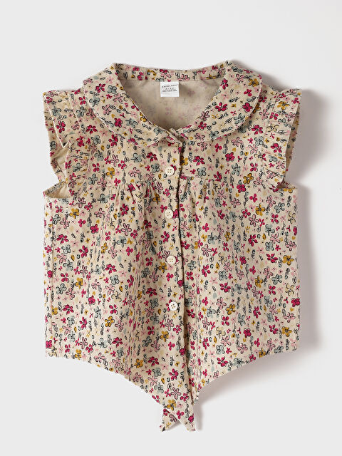 LCW Kids Peter Pan Collar Baby Girls' Shirt - S4BM76Z1-LRA