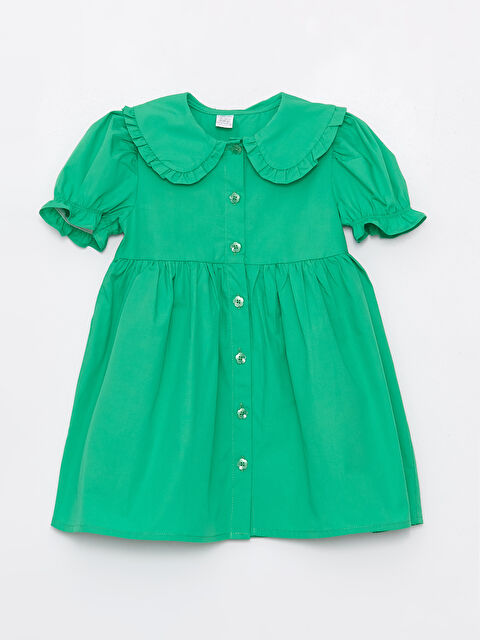 LCW Kids Peter Pan Collar Short Sleeve Baby Girls' Dress - S4BM83Z1-GBP