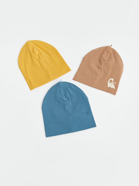 LCW baby Baskılı Erkek Bebek Bere 3'lü - S4BN76Z1-JSA