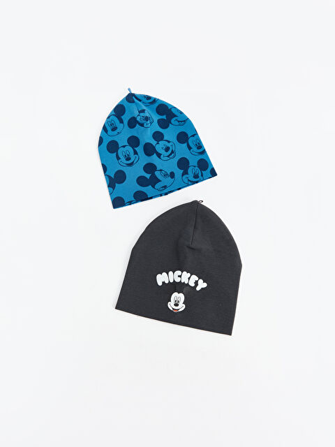 LCW baby Mickey Mouse Baskılı Erkek Bebek Bere 2'li - S4BN81Z1-R34