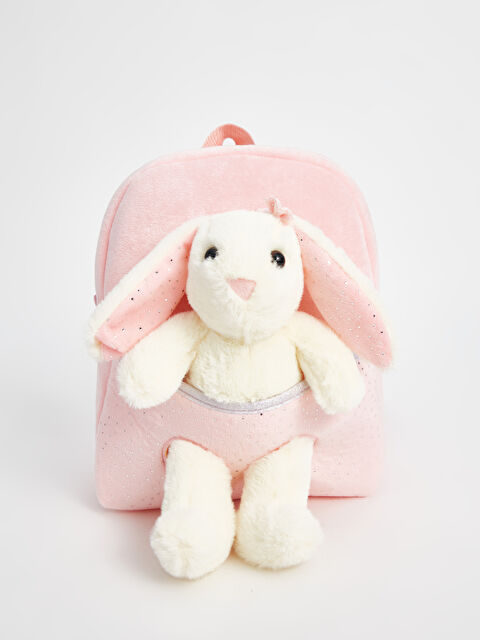 LCW ACCESSORIES حقيبة ظهر للبنات بشكل أرنب قطيفة - S4BO85Z4-V34