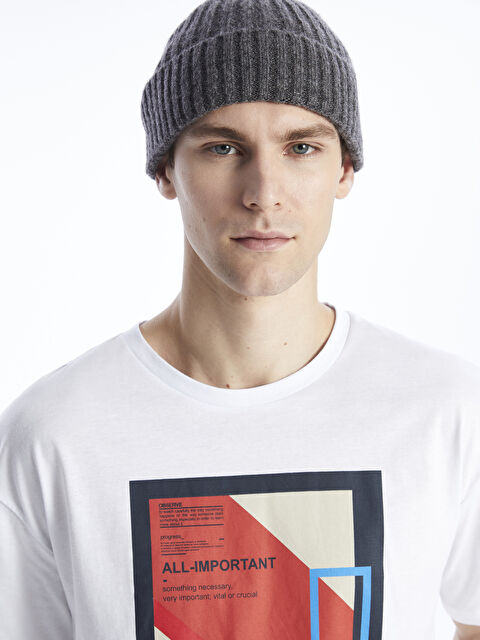 LCW ECO Bisiklet Yaka Kısa Kollu Baskılı Penye Erkek Tişört - S4BP83Z8-J5E