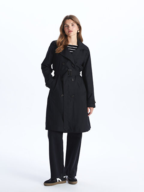LCWAIKIKI Classic Ceket Yaka Kadın Trençkot - S4BQ65Z8-CVL