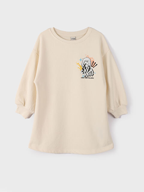 LCW Kids فستان للبنات مطبوع بياقة دائرية - S4BR24Z4-FRC