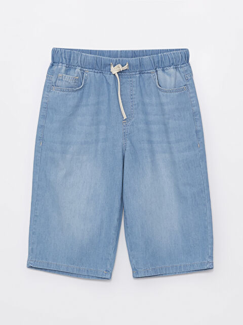LCW Kids Beli Lastikli Basic Erkek Çocuk Jean Şort - S4BR81Z4-311