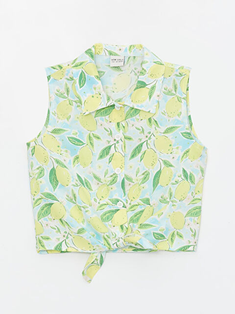 LCW Kids Desenli Kız Çocuk Crop Gömlek - S4BU15Z4-F9C