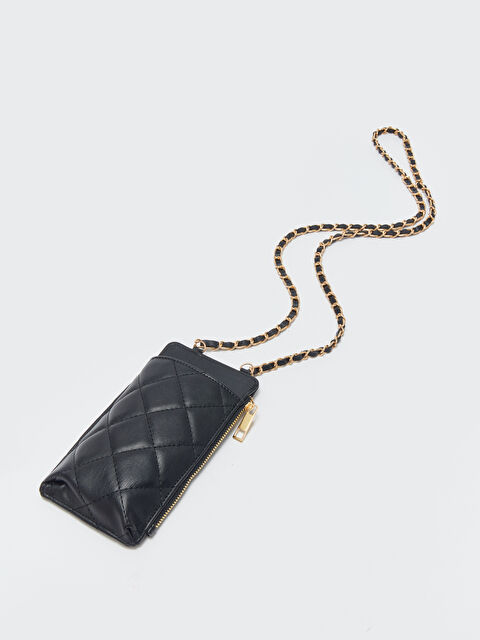 LCW ACCESSORIES Croc Effect Women's Wallet with Strap - S4BY45Z8-RQL