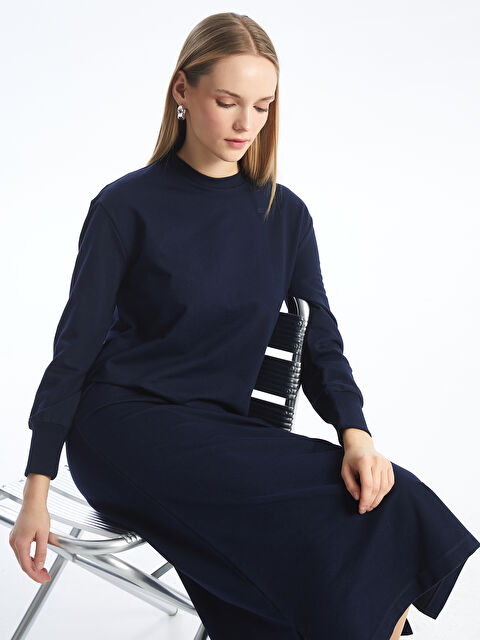 LCW Modest Bisiklet Yaka Kadın Sweat Elbise - S4BY50Z8-VZX