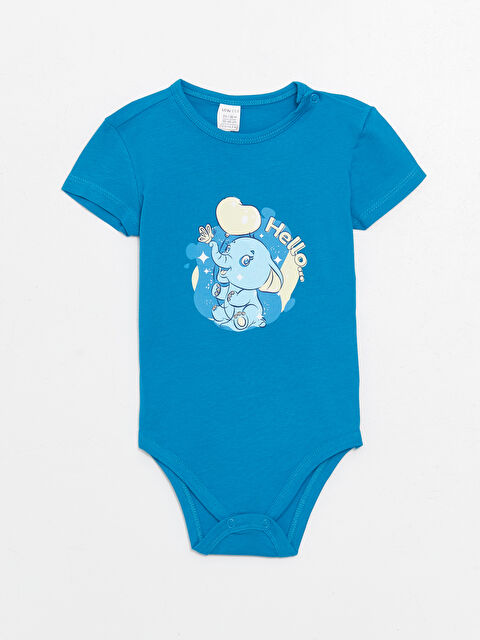 LCW ECO بەدی قۆڵ کورت چاپکراوی منداڵی کوڕ یەخه‌ خڕ بە دوگمەی قفڵ جل و بەرگی جەستە - S4CB15Z1-VJM