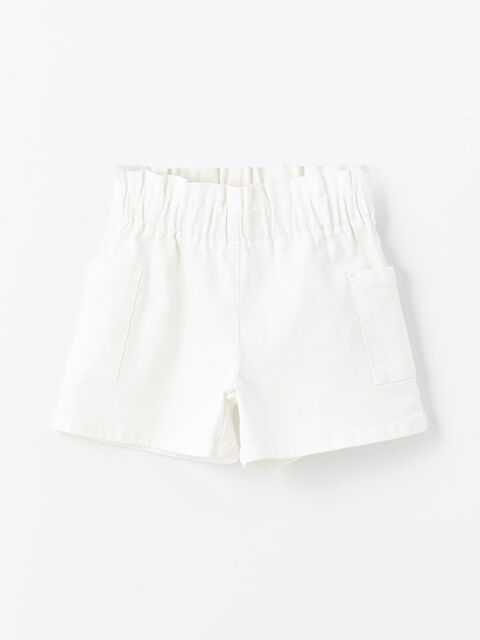 LCW Kids Elastic Waist Basic Baby Girls' Shorts - S4CC47Z1-R9K
