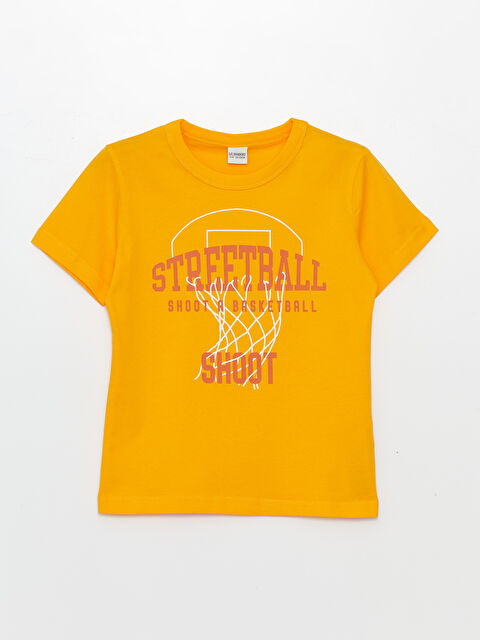 LCW Kids تيشيرت للأولاد بياقة دائرية كم قصير مطبوع - S4CD05Z4-G3Z