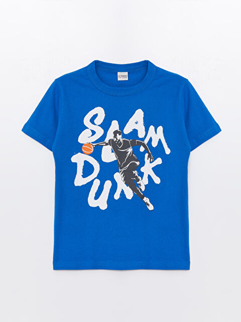 LCW Kids Crew Neck Printed Short Sleeve Boys' T-Shirt - S4CD07Z4-HFU