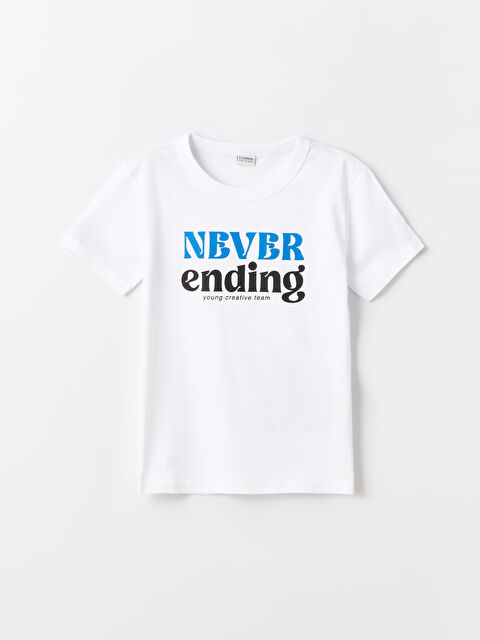 LCW Kids Crew Neck Printed Short Sleeve Boys' T-Shirt - S4CD12Z4-Q6K