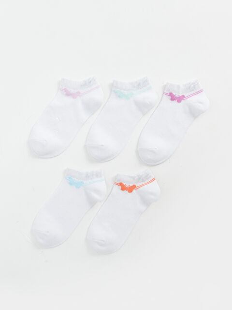 LCW Kids Desenli Kız Çocuk Patik Çorap 5'li - S4CD48Z4-G7R