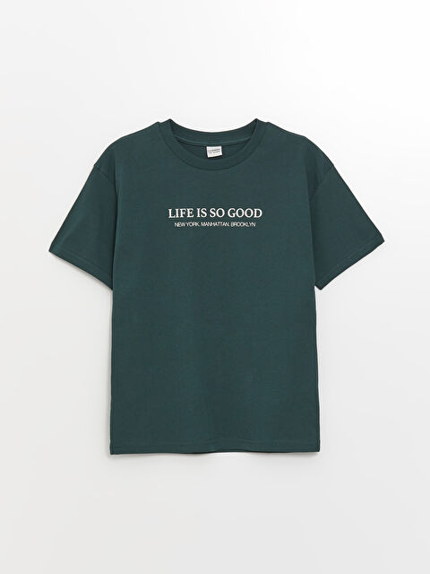 LCW Kids Crew Neck Oversize Thick Fabric Boys' T-Shirt - S4CD58Z4-VZJ